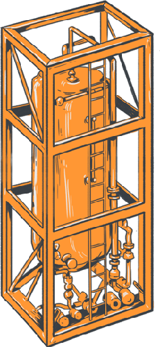 Вертикальная калибровочная ёмкость